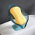 Leaf-Shaped Soap Holder 1 Piece with Suction Cup for Bathroom (Transparent Blue)