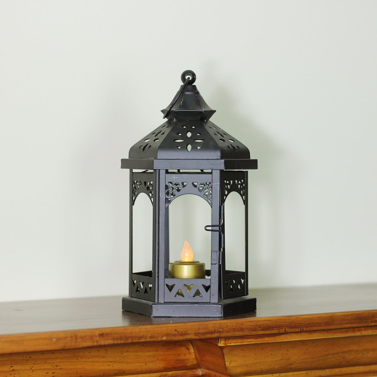 Flickering Amber Light LED Votive Candles (2 Pack) – 2.25&quot; Gold Battery Operated Christmas Decorations