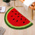 Fruit Pattern Rug Doormat Half Round Shaped Water Absorption Bath Mat (Watermelon)