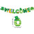 St. Patrick's Day Welcome Garland Shamrock Clover Decorations