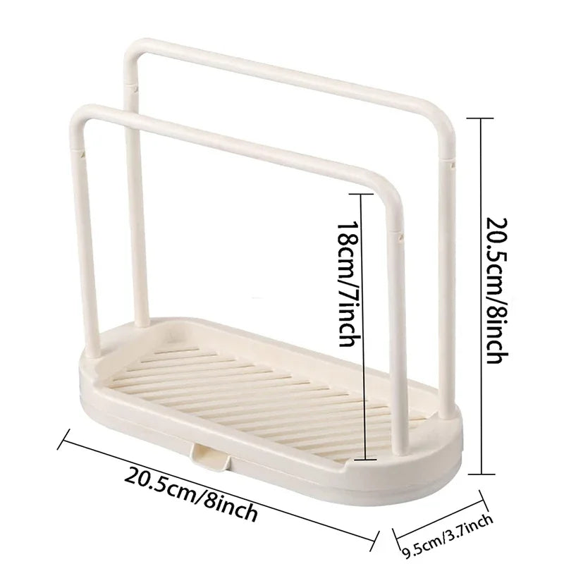 Multipurpose Detachable Sink Caddy Dishcloth Hanger (White)