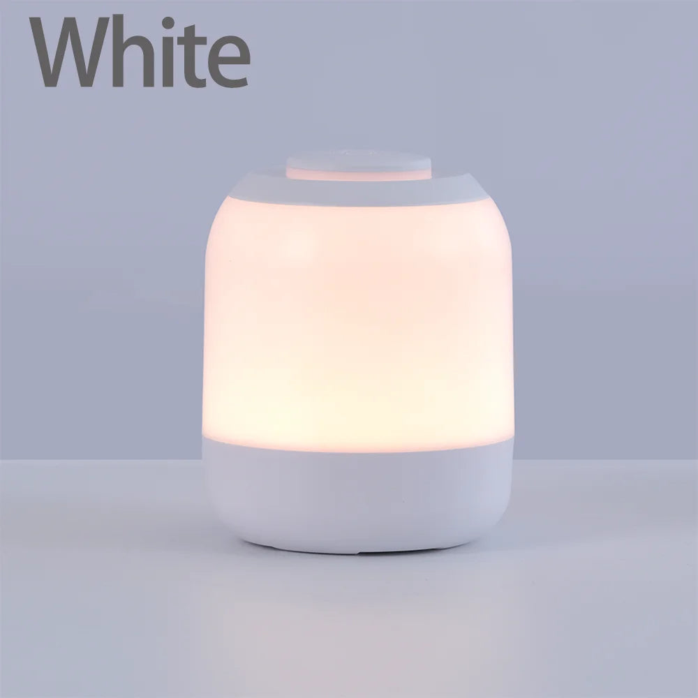 LED Night Light Touch Lamp 24000mAh Rechargeable Table Lamp (White)