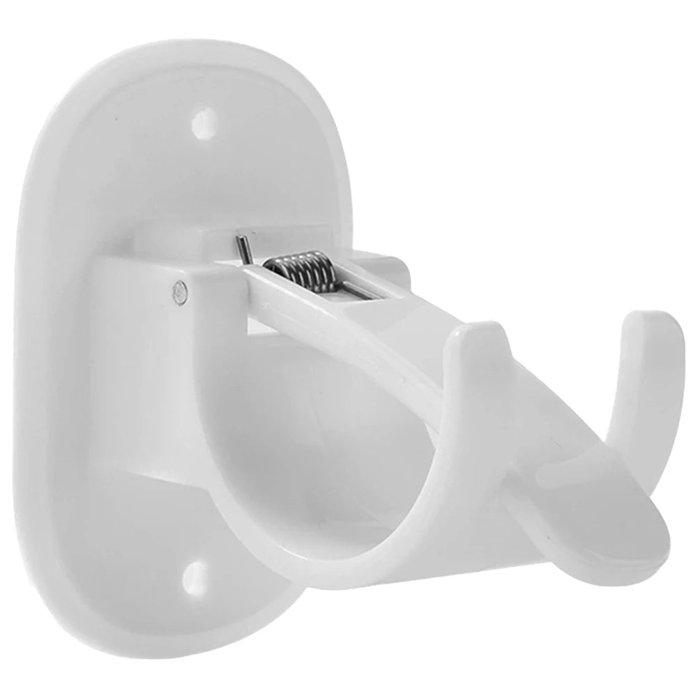 Adjustable Curtain Rod Bracket Nail Free Self Adhesive (White)