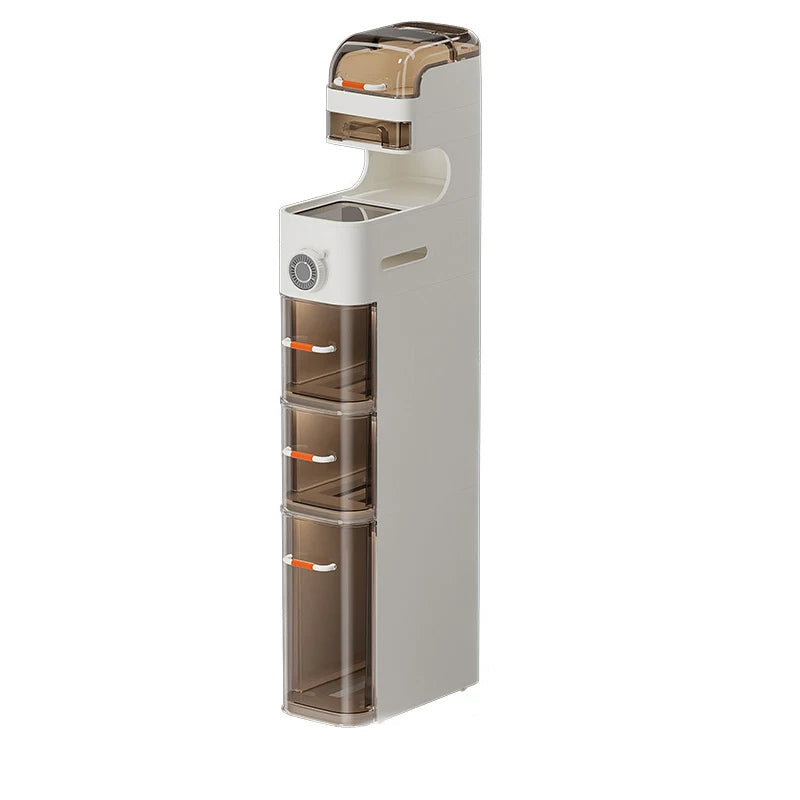 Multifunctional Slim Storage Tower for Bathroom Kitchen (White)