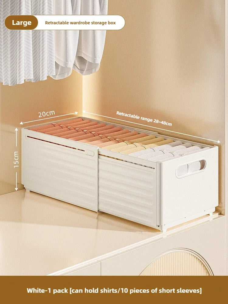 Adjustable Closet Clothes Drawer Organizer Multipurpose Storage Bins