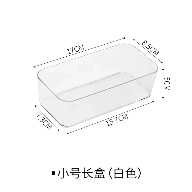 Desk Plastic Container Drawer Organizer, Medium (White)