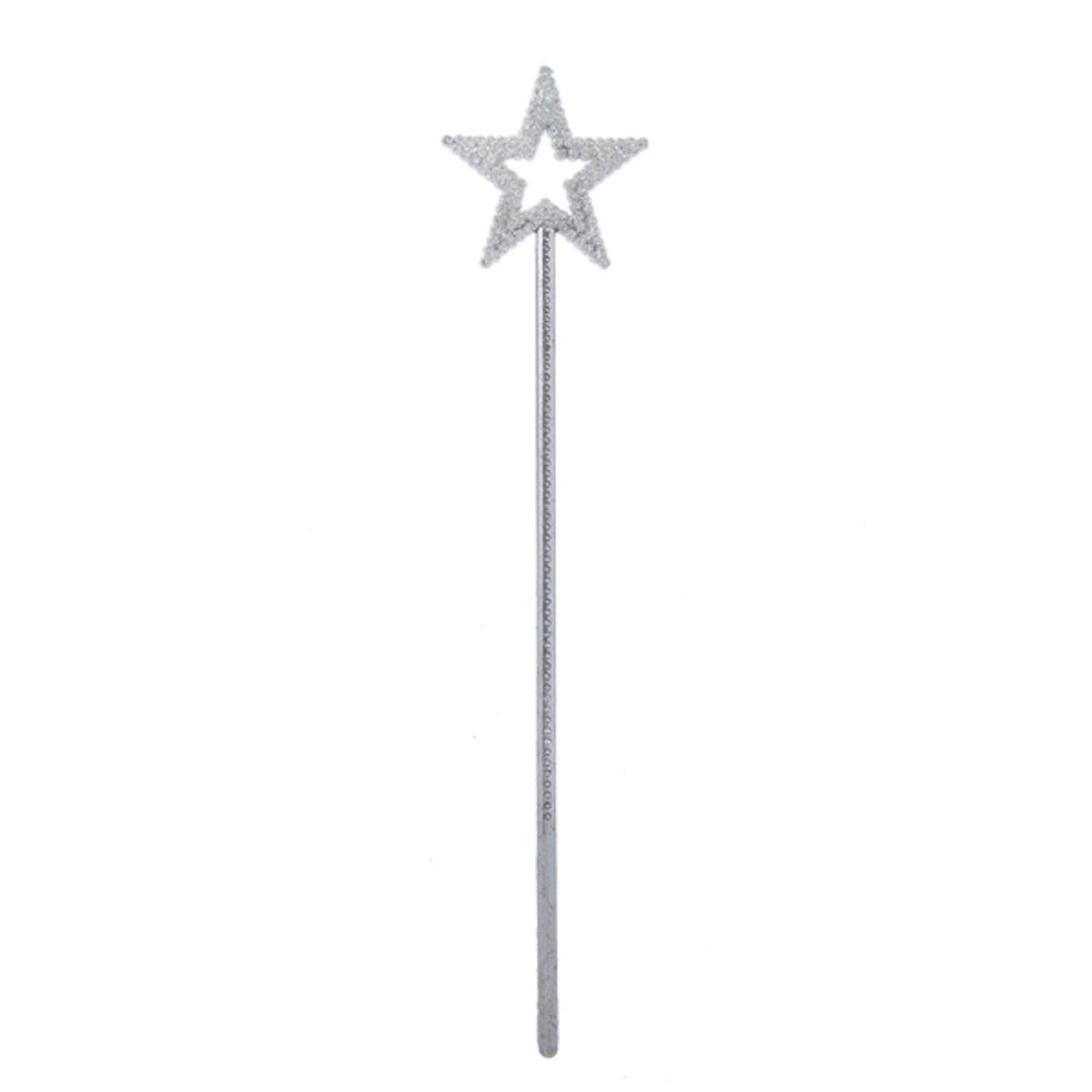 Glittered Ice Palace Star Christmas Pick (13.25 Inch) – White and Silver Holiday Floral Decoration