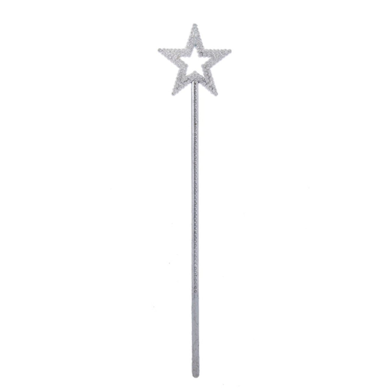 Glittered Ice Palace Star Christmas Pick (13.25 Inch) – White and Silver Holiday Floral Decoration