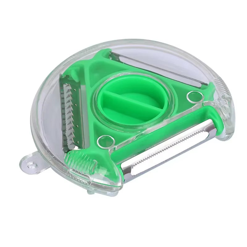 3-in-1 Vegetable Peeler, Julienne Slicer &amp; Shredder, Multi-Function Peeler with Grater, Zester &amp; Cutter Blades, Kitchen Vegetable Prep Tool (Random Color)