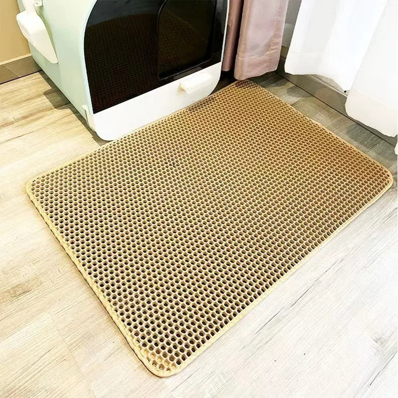 Pet Litter Box Mat Large Pet Toilet Cat Mat (Yellow)