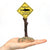 Realistic Resin Shark Warning Sign Aquarium Decor (Yellow)