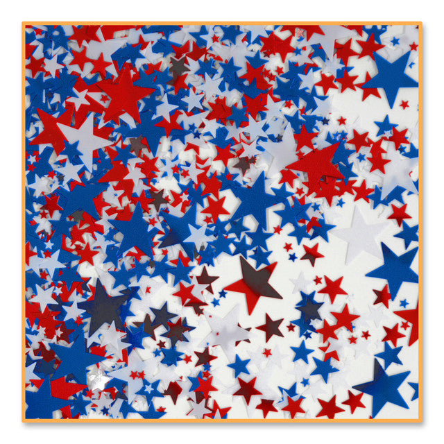 Pack of 6 Red White Blue Stars Patriotic Confetti