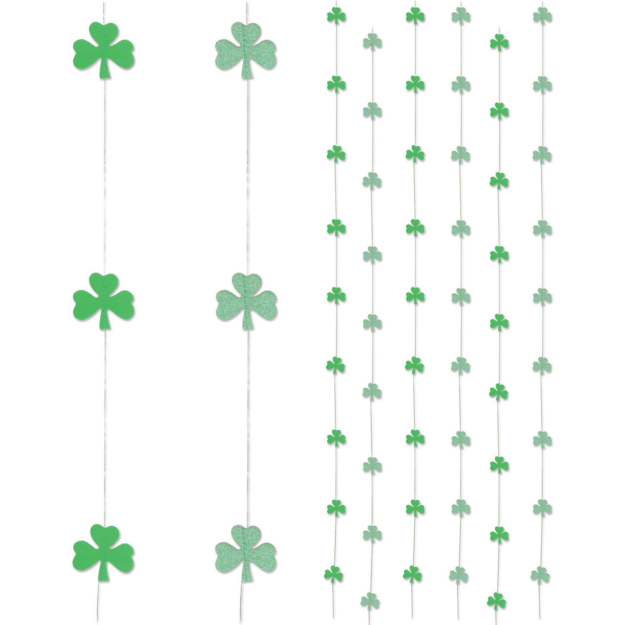 St Patricks Day Shamrock Stringers Pack of 72 for Decorations