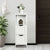 3 Tiers Cabinet Bathroom Storage Shelf with Free Standing, White