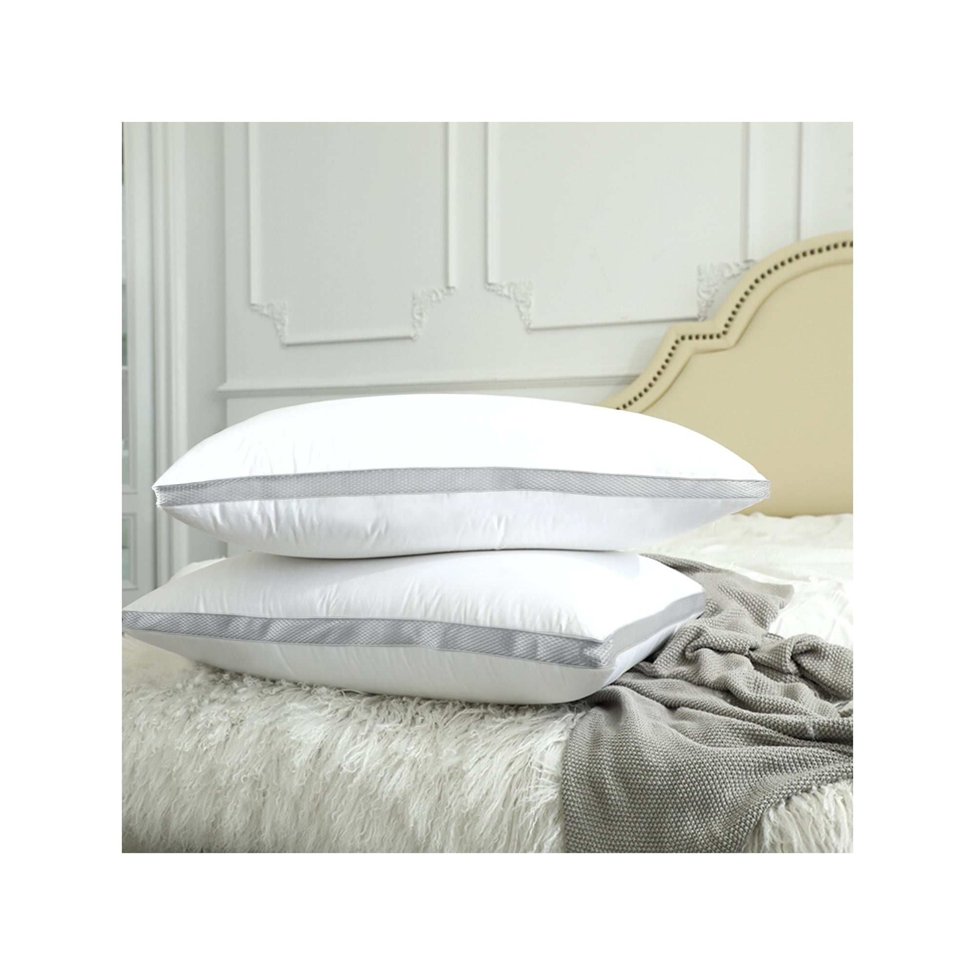 2 Pack Alternative Bed Queen Pillows 20"x26"