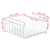 Under Storage Shelf Basket Organizer, 2 Pack White