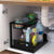 Kitchen Sliding Under Sink Organizer 2 Tier Storage Cabinet, Black