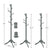 Coat Rack Wooden Stand Hooks with 8 Hooks (Gray) Adjustable Height