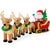 Inflatable Santa Claus Christmas and Reindeer LED Yard Outdoor Decoration 9 FT x 3 FT