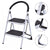 2 Step Ladder Stool Folding Anti-Slip Steel, 330Lbs Capacity