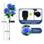 Solar Outdoor Garden Light Led Lamp Lights with 5 Rose Flowers for Patio Yard (Blue)