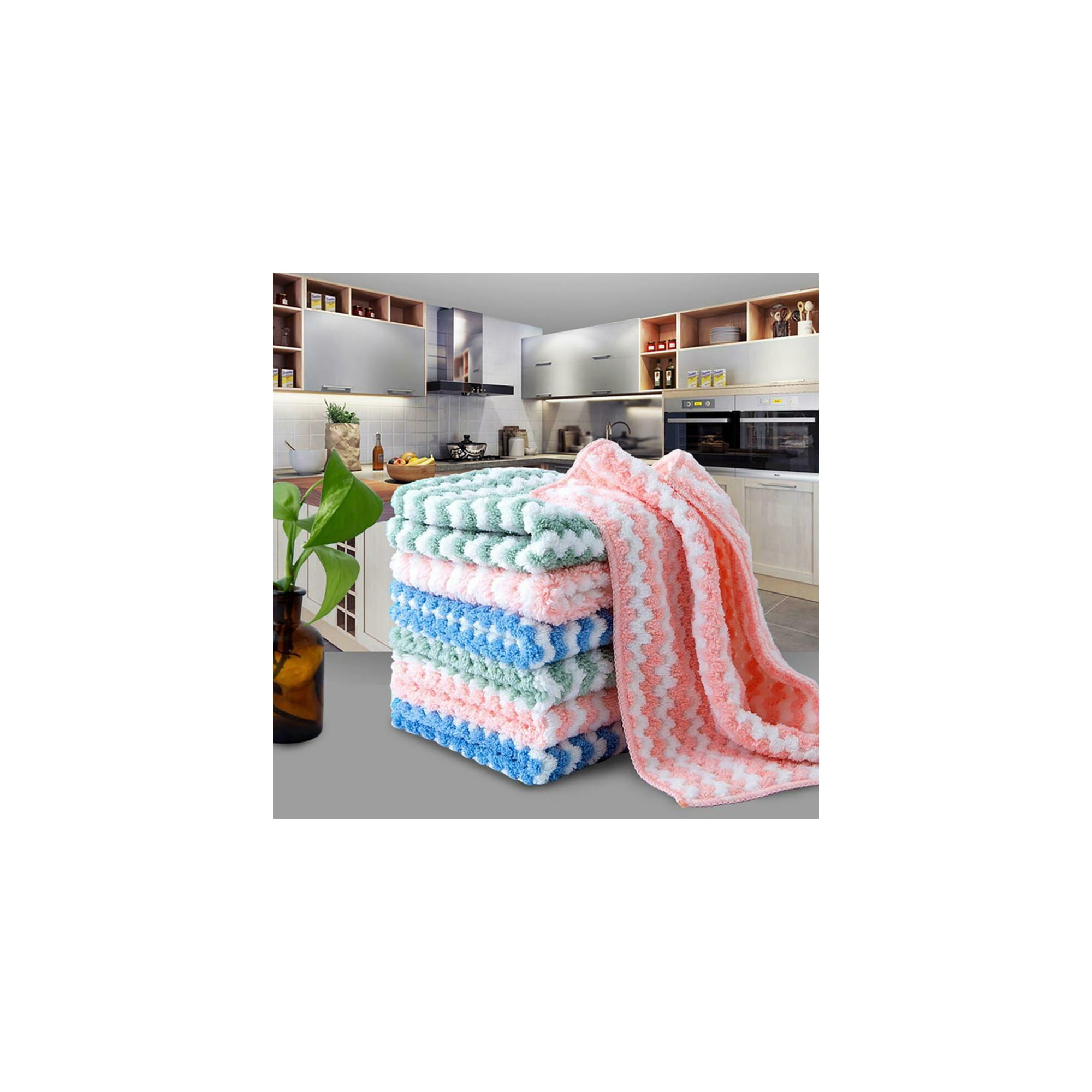 9 Pack Towels Dish Kitchen Dishcloths, Cotton Kitchen Towels, 10" x 10"