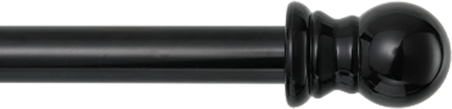 Adjustable 30"- 60"Curtain Rods Windows Rod (Black)