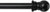 Adjustable 30"- 60"Curtain Rods Windows Rod (Black)