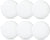 6 Pieces Door Stoppers Wall Protector 3.15" (White)