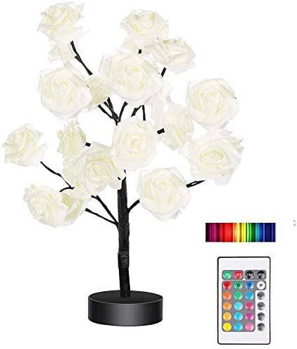 Lamp Rose Tree Flower Color Changing with Remote Control with Timer