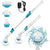 Electric Spin Scubber Brush Cordless Cleaning Bathroom with 3 Replaceable Brush Heads Adjustable Extension Arm