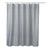 Shower Curtain Set Gray Plaid with 10 Metal Easy-Slide Hooks 72" x 72"