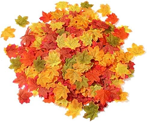 1000 Pieces Fake Artificial Fall Leaves Maple Leaves for Home Party Decor Table Decor