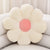 Cushion Pillow Flower Plush Throw Pillow (White,15.7" )