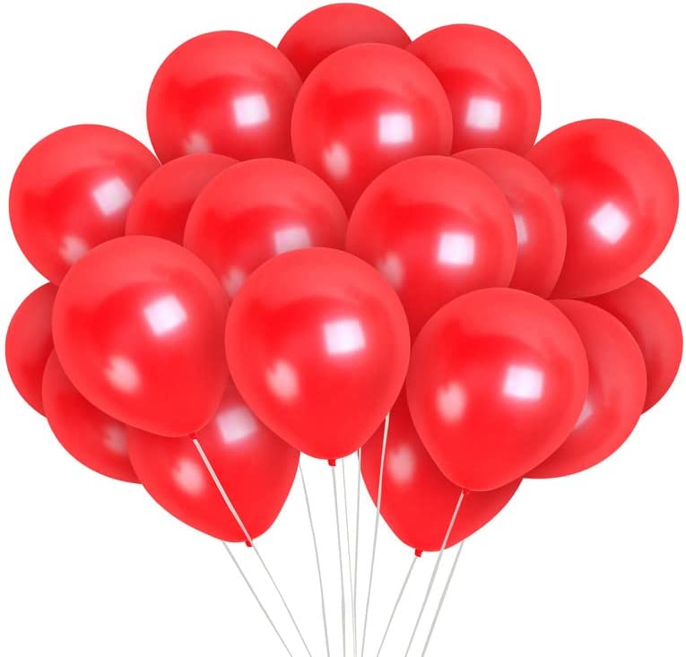 Metallic Red Balloons Red Latex Balloons 12" - 36 Pack