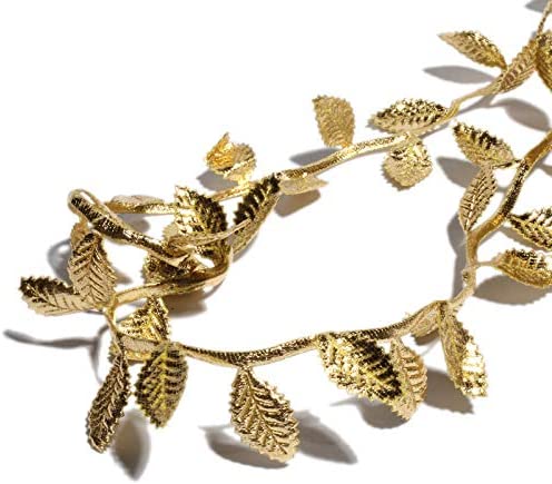 20 Yards Gold Leaves Leaf Ribbon Trim Rope for Christmas Holidays Party and Home Decoration