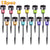 12 Pack Solar Outdoor LED Light Lamp Sensor Motion Garden Pathway Lights (RGB Light)