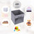 Fabric Storage Bin Foldable Organizer 3 Pack with Clear Window for Bedroom Kids (Ash Gray)