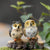 Miniature Figurines Owls 4 Pieces, Fairy Garden Accessories