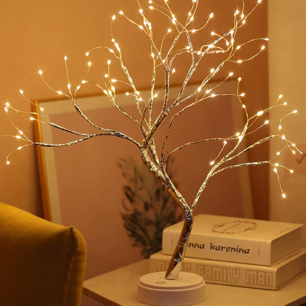 Tree Light Tabletop 20" Bonsai Tree Light with 108 LED Copper Wire String Lights