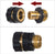 6 Set Garden Hose Quick Connector, 3/4 Inch Male and Female Garden Hose Fitting Quick Connector