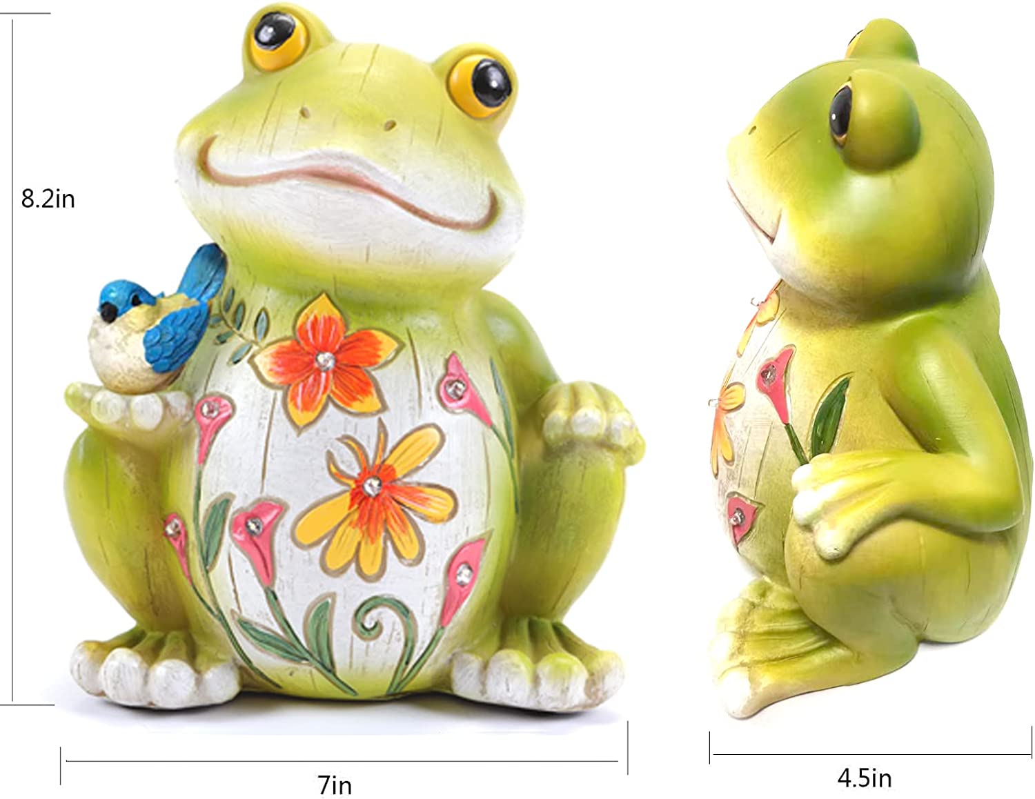 Frog Statue Funny Figurine Decor Resin Sculpture