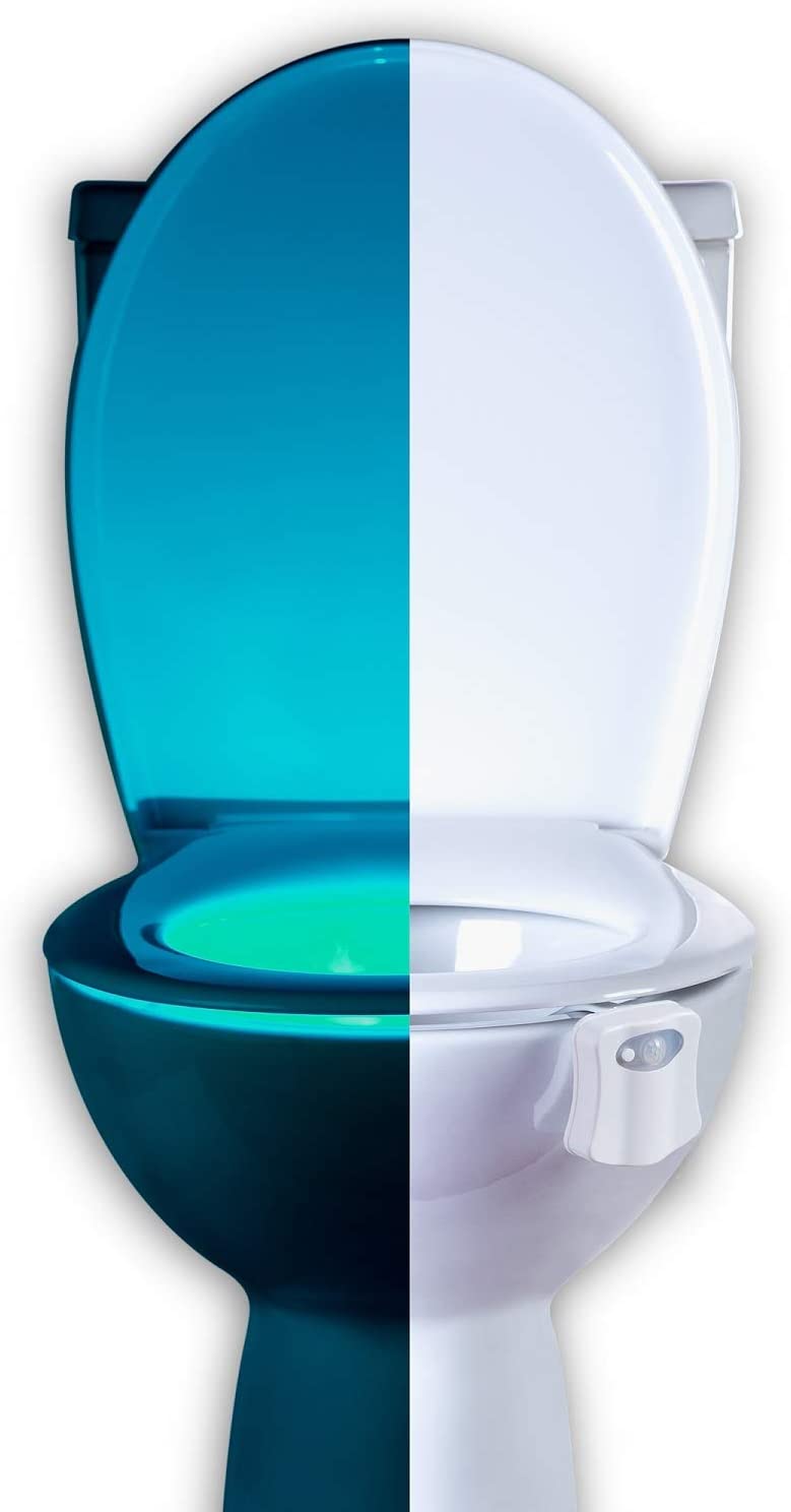 LED Toilet Bowl Night Light with Motion Sensor, Color Changing Toilet Seat Light