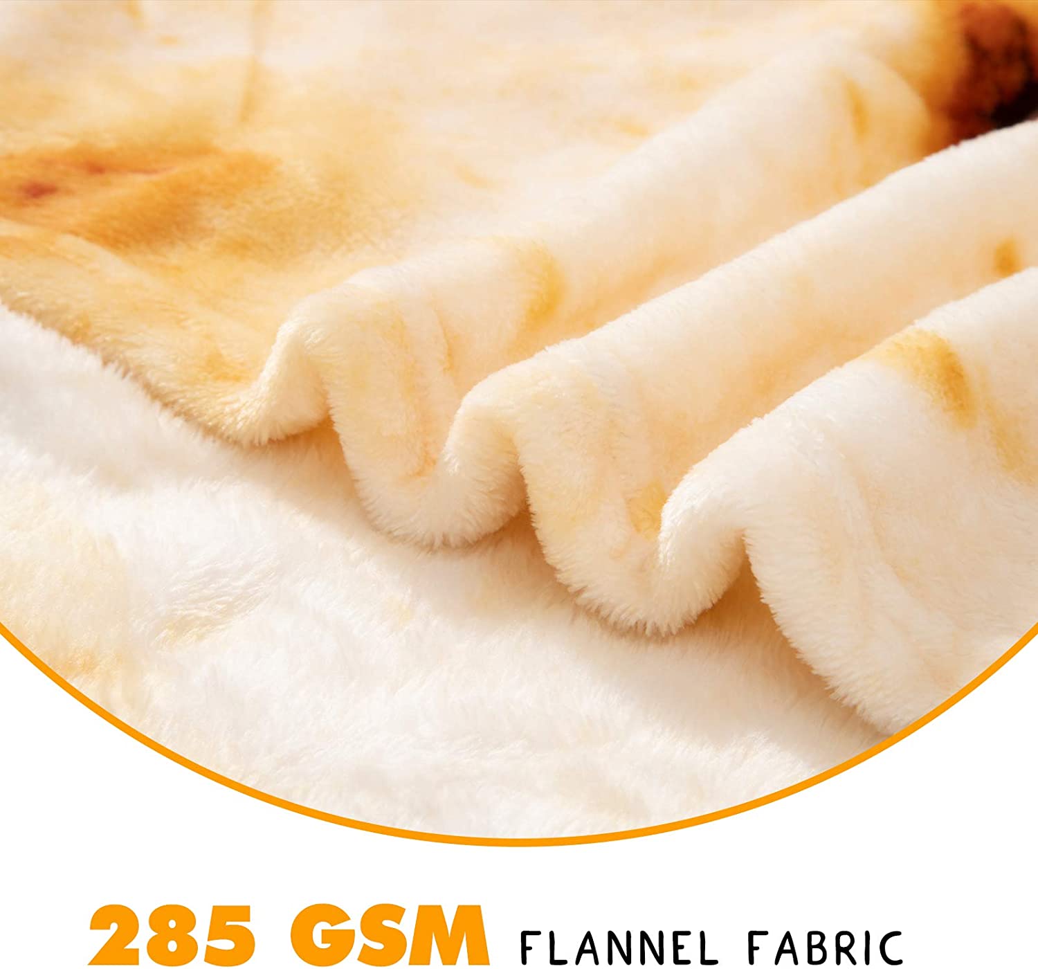 71" Blanket Tortilla Flour Throw Giant Double Sided (Beige)