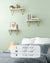 White Wall Floating Shelves Set of 3, Wall Display Storage for Home, Office, Bathroom