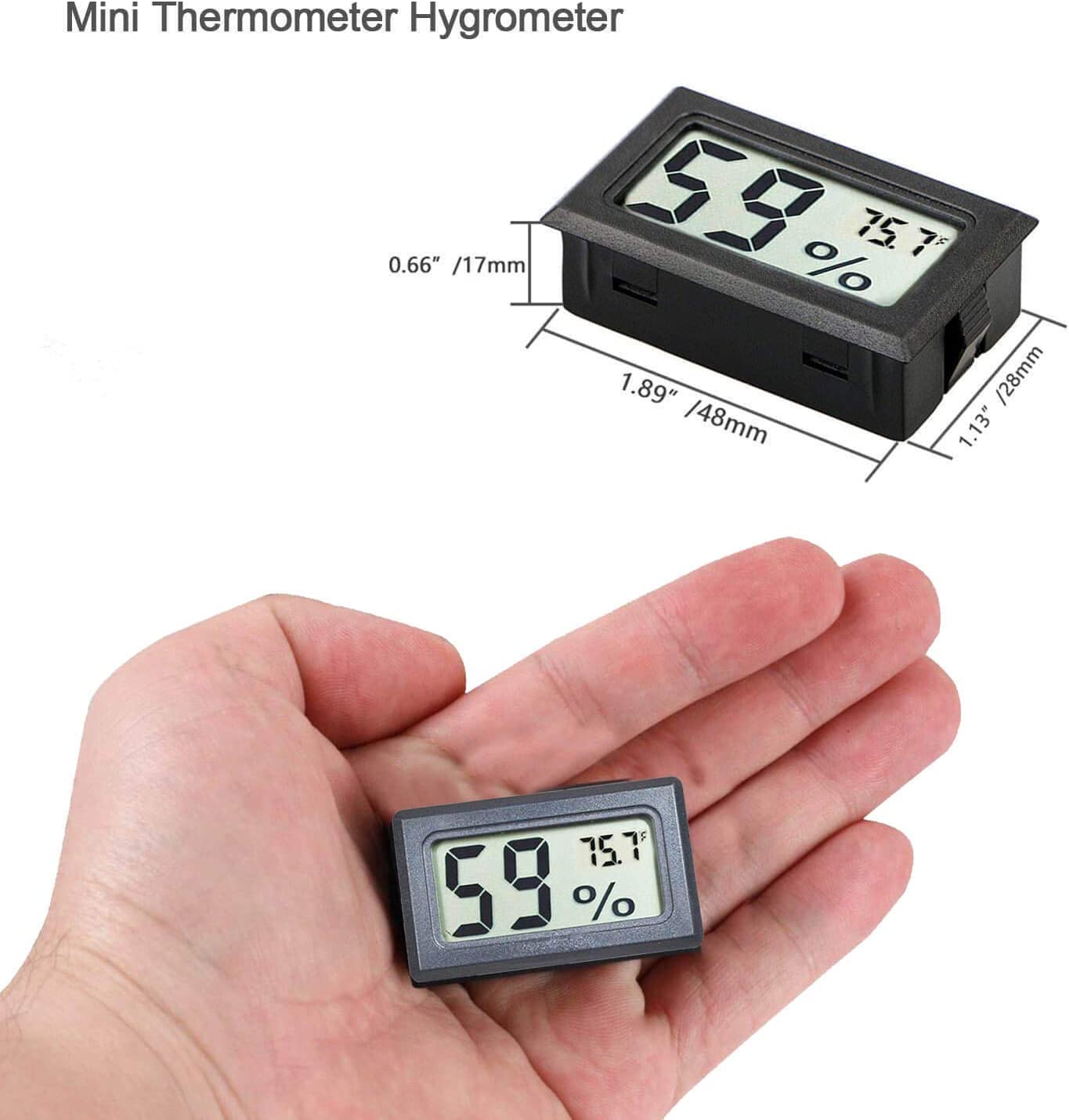 Mini Hygrometer Thermometer Digital Indoor Humidity Gauge Monitor with Temperature Meter Sensor Fahrenheit