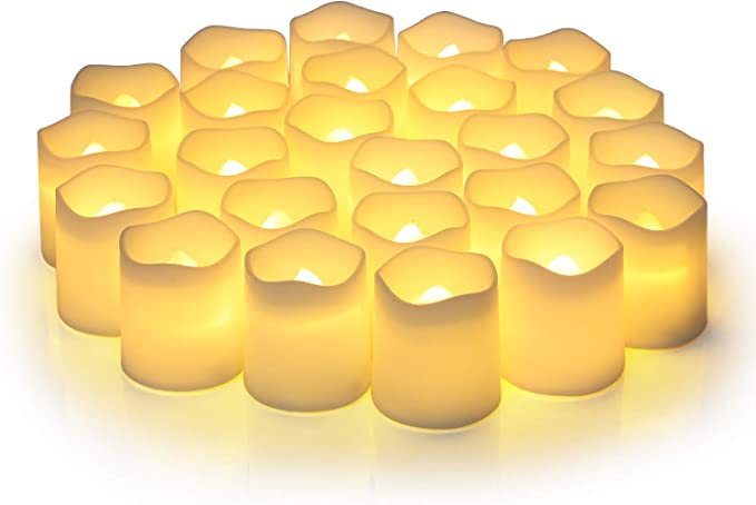 Candles Flameless Votive, 24 Pack, Flameless Flickering Electric Fake Candle