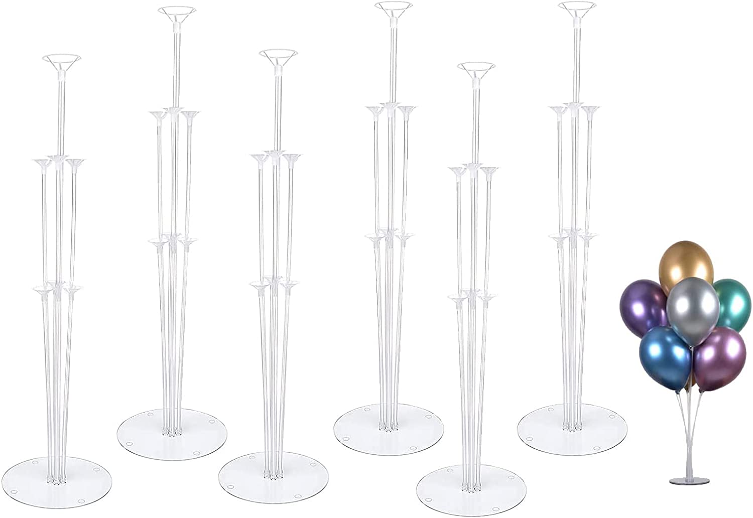 6 Balloon Stand Kit for Birthday Party Decorations
