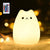 Cute Cat Night Lamp with Remote Control for Home Bedroom