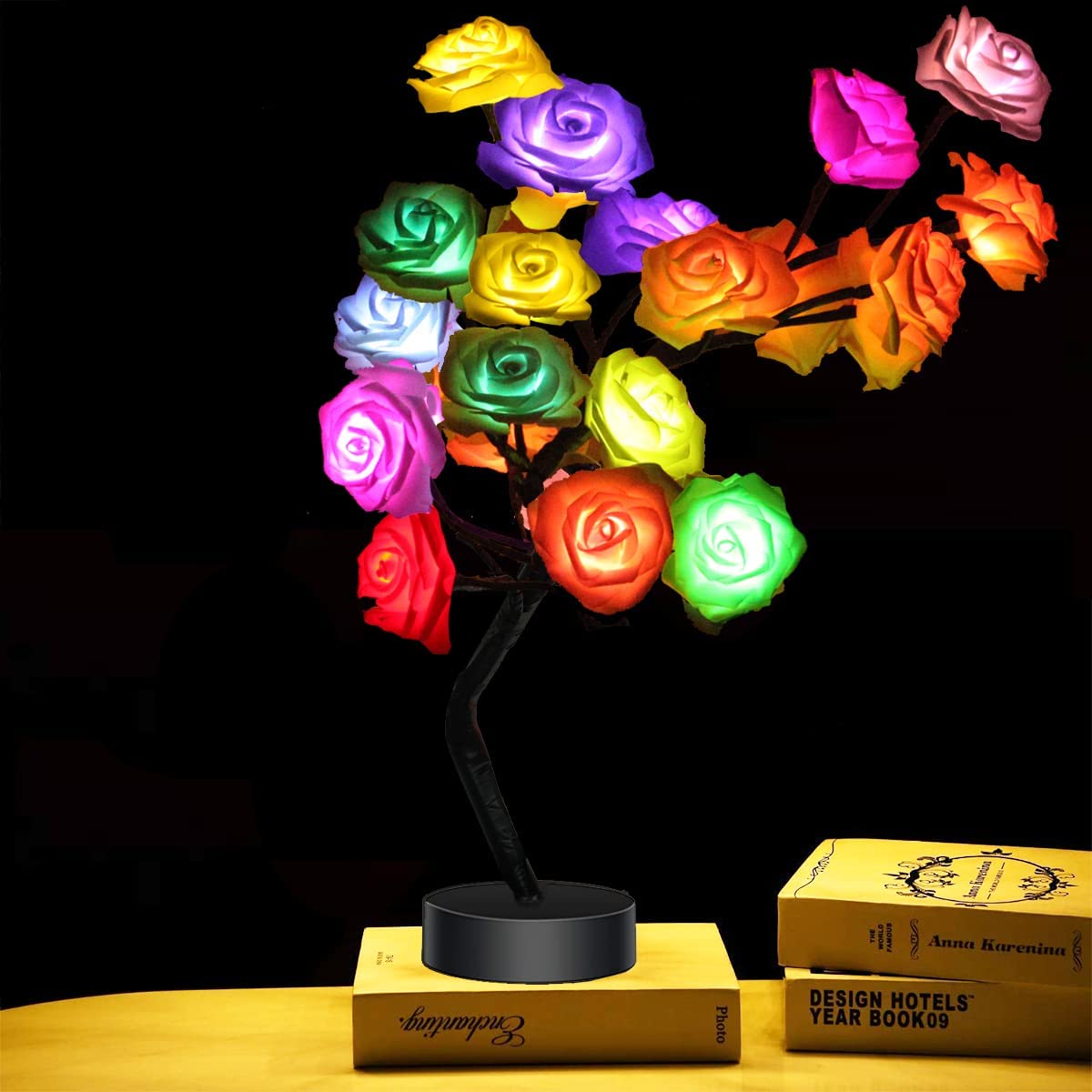 Lamp Rose Tree Flower Color Changing with Remote Control with Timer